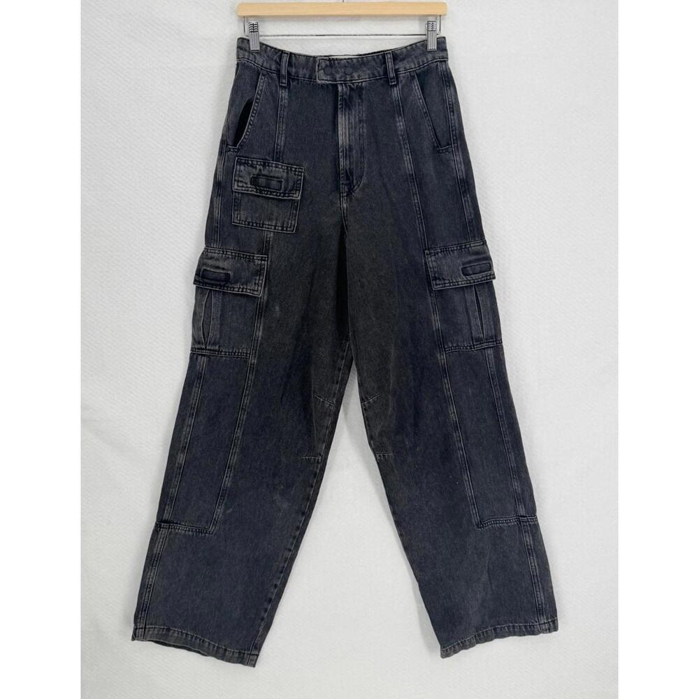 Essentiel Antwerp Womens Black Denim Punk Grunge Cargo Pants W29
